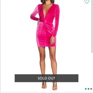 Hot Pink Velvet Cosmo x Dress the Population Dress